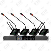 Système de microphone cravate professionnel 4 canaux OEM BD-6050 de haute qualité avec écho/égaliseur/feedback intégrés pour karaoké et chant en église
