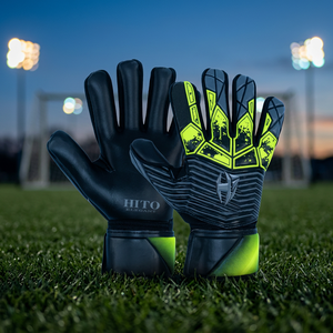 Gants de gardien de but en latex de qualité professionnelle, gants de gardien de but de football, forte adhérence, avec protection des doigts - Product Image 3