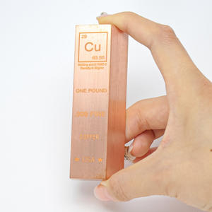 Barra de cobre 99.9 de alta pureza, una libra (455g), para exhibición, material didáctico y uso en interiores. - Product Image 2