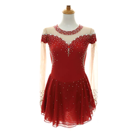 Robe de justaucorps pour filles, patinage artistique, roller, danse, ballet, costume de danse pour compétition de patinage artistique, strass