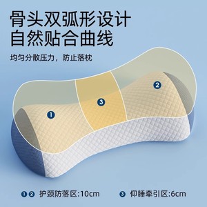 Almohada para el cuello para adultos, promueve el sueño, protege el cuello, proporciona tracción, rebote lento, espuma viscoelástica sin presión, cuello bajo - Product Image 3