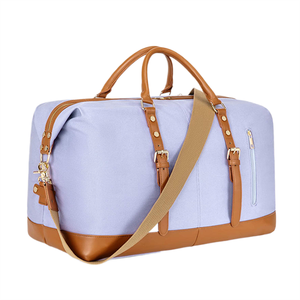 กระเป๋าเดินทางสุดสัปดาห์แบบกำหนดเองสำหรับผู้หญิง ทำจากผ้าแคนวาสสไตล์วินเทจ พร้อมสายสะพายไหล่ - Product Image 2