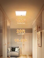 Plafonnier rechargeable avec télécommande, sans fil, détecteur de mouvement, lampe de plafond à piles