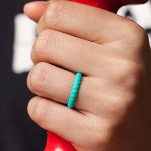 Padrone Vòng Chuột Bắn Cung Cao Su Đồ Trang Sức Sulemani Aqeeq Silicone PERIA Thổ Nhĩ Kỳ Bạc Chéo Siêu Mạnh Mẽ Màu Đỏ Mens - Product Image 3