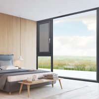 Ventanas Corredizas y Abatibles Modernas de Aluminio con Vidrio Templado, Diseño Vertical Antihuracanes para Casa