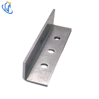 Support triangulaire multi-trous en acier au carbone pour collier de serrage de tuyau anti-sismique, électrogalvanisé, conforme NFPA, compatible 1 "/1-1/4"