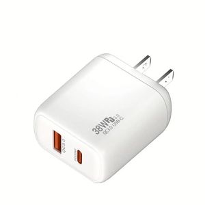 38W <b>USB</b> A+C PD Super Fast Charging QC 3.0 Cell Phone Power Adapter <b>USB</b>-C 20W <b>Wall</b> Charger - Product Image 6