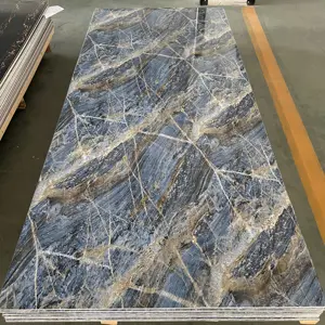 Produttore cinese 1220x2440mm 3mm foglio di marmo pvc rivestimento uv pannello a parete foglio