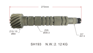 Piezas automotrices manuales de alta calidad personalizadas entrada salida eje de engranaje medio OEM <span class=keywords><strong>JJ</strong></span> 020 16 14 25 6 para FIAT DUCATO - Product Image 5