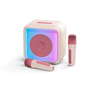 نموذج حصري جديد بلوتوث كاريوكي مضخم صوت مضخم صوت مع ميكروفونات لاسلكية مزدوجة مدمجة - Product Image 1