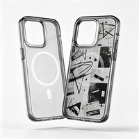 Étui de téléphone magnétique trois-en-un TPU + PC + TPE, couleur de panneau personnalisable, protection complète, pour modèles iPhone