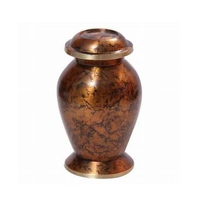 Venta caliente de alta calidad artesanal listo para enviar recuerdos de cremación de latón para restos humanos Mini urna para cenizas - Product Image 1