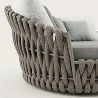 Moderne Outdoor-Liege aus Korbgeflecht für Garten, Pool und Villa – Relaxliege, Outdoor-Liegebett, Schlafsofa, Rundbett