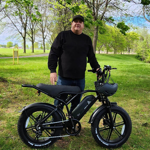 Bicicleta Eléctrica Híbrida TST 20*4.0 Fatbike con Suspensión Completa, Motor en el Buje Trasero, Batería de Litio y Cuadro de Acero - Product Image 2
