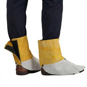 Protège-chaussures de sécurité en cuir de vachette pleine fleur de qualité supérieure, certifiés CE, pour soudage industriel, protection contre les étincelles et résistants à la chaleur - Product Image 1