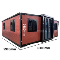 ZYBOX Maison modulaire préfabriquée robuste extensible, résistante au vent et à l'eau, avec panneaux sandwich, pliable, appartement, hôtel, villa, bureau