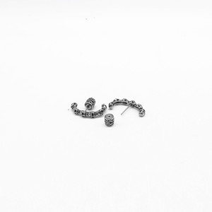 yunnique Skeleton Stud <b>Earrings</b> Tibetan Silver Skull Design Party Fashion Jewelry Titanium Steel <b>Post</b> GZYE-EC1007 - Product Image 3