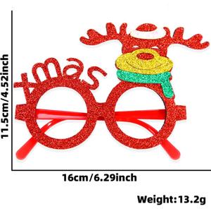 Cute Plastic Christmas Glasses <strong>Frame</strong> for Antlers <strong>Xmas</strong> <strong>Tree</strong> Photo Booth Props Custom Logo Kids Gifts New Year Decorations - Product Image 4