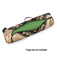 Sac de transport ajustable pour tapis de yoga et de Pilates, imprimé coquillages polynésiens, avec fermeture éclair et bandoulière réglable