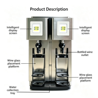 Machine à bière automatique 60L, distributeur de bière commercial de comptoir, réglage de la capacité, en acier inoxydable, double tête, pour bière pression professionnelle