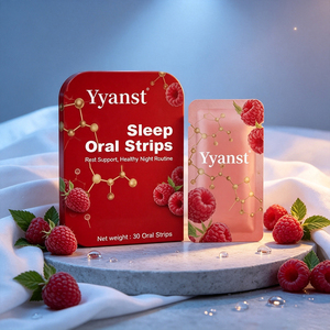 Bandes buccales naturelles à la framboise OEM pour le sommeil, 30 unités, dissolution rapide, film mince, complément pour la relaxation et la routine du coucher - Product Image 3