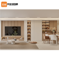 Ensemble de meuble TV et table basse en bois moderne, écologique et personnalisé, de luxe, pour salon, chambre d'hôtel et salle à manger