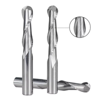 4mm/6mm Schaft 2-Klingen Spiral-Kugelfräser aus Wolframkarbid 45HRC CNC-Fräser Holzfräser ODM OEM