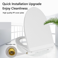 Ensemble de siège de toilette moderne en PP, moulé par injection, avec bidet à double jet, fixation au sol, pour appartement, vente en gros