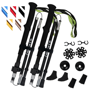 Lightweight <strong>3K</strong> Carbon Fiber Collapsible Trekking Poles, Quick Lock Adjustable Hiking Sticks for Outdoor Camping Travel - Product Image 1