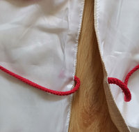 Jupe de sapin de Noël en polyester et lin uni, à volants et franges, double couche en toile de jute avec franges en coton à carreaux