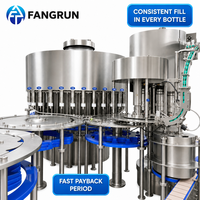Machine de remplissage automatique intelligente PLC pour eau potable pure en bouteilles PET et en verre, avec rinçage et bouchage automatiques