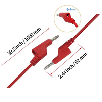 Câble de test multimètre en silicone avec fiche banane 4 mm, 1 m, haute tension, durable, flexible, 18 AWG