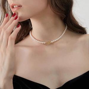 Collier en perles d'eau douce rétro français Zhizhen pour femmes, argent pur S925, design simple et haut de gamme - Product Image 3