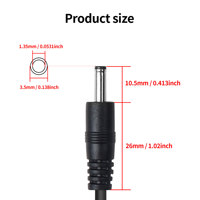 Kabel Daya PVC USB 2.0 Male ke DC3.5x1.35mm Male untuk Pengisian Daya Komputer, Kamera, LED, Router WiFi