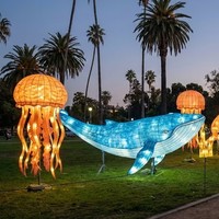 Decoración de Faroles con Forma de Animales Marinos para Parques de Atracciones, Uso en Interiores/Exteriores, Espectáculo de Luces para Parques Temáticos