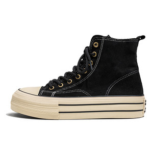 Bottes tendance mi-mollet à talon épais en cuir véritable - Fermeture à lacets, imperméables et respirantes pour hommes et femmes - Product Image 4