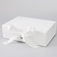 Emballage cadeau de luxe en carton rigide imperméable avec logo personnalisé, rose, blanc, noir, doublure en éponge de 2 mm d'épaisseur, boîte pliable