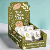 Boîte de présentation personnalisée PDQ, emballage en carton pour supermarché, pour sachets de thé aux herbes et de café