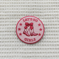Patch brodé 3D personnalisé style western, petit badge thermocollant pour vêtements et chapeaux de cowboy