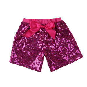 Pantalones de Lentejuelas Brillantes para Niños, Shorts Dorados para Bebés, Venta al Por Mayor - Product Image 5
