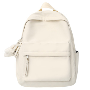 Yunuo 2038 Solid Color <b>Backpack</b> 14 In Unisex Student <b>Backpack</b> For Junior High <b>School</b> Students Leisure Travel - Product Image 2