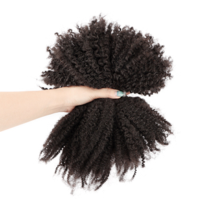 Anhui Orient Precio al por mayor 100% Brasileño Humano <span class=keywords><strong>Afro</strong></span> <span class=keywords><strong>Kinky</strong></span> 4C Cabello a granel Cabello trenzado esponjoso para extensiones de cabello con rastas - Product Image 1