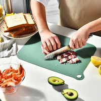 Juego de 4 Tablas de Cortar de Plástico, Tablas de Cortar para Cocina Libres de BPA, Tablas de Cortar Pequeñas para Cocinar, Acampar, Aptas para Lavavajillas