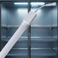 Tube LED linéaire durable IP67 4000K blanc neutre, résistant aux basses températures, sans scintillement, anti-éblouissement, CRI 80, pour congélateur, lumière froide