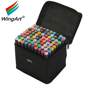 Rotuladores <span class=keywords><strong>de</strong></span> Doble Punta a Base <span class=keywords><strong>de</strong></span> Aceite <span class=keywords><strong>para</strong></span> Dibujo Artístico, 80 Colores, en Bolsa <span class=keywords><strong>de</strong></span> <span class=keywords><strong>Tela</strong></span> Negra <span class=keywords><strong>para</strong></span> Estudiantes, Personalizables, Superventas - Product Image 2