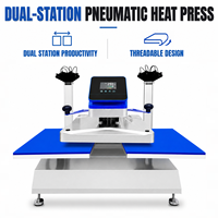Presse à transfert thermique pneumatique à double station pour la sublimation de t-shirts