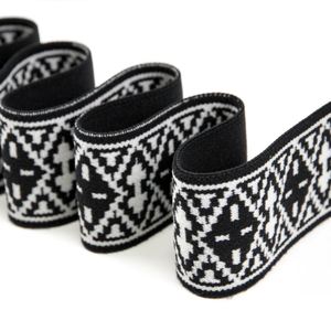 Fabricant de Bandes Élastiques Personnalisées en Nylon Jacquard, Bande Élastique Ethnique de 38 mm, Bande Élastique pour Sous-vêtements, Machine de Fixation de Ceintures Élastiques - Product Image 1