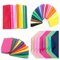Papier de soie vierge écologique fait main coloré double face en PE pour emballage de fleurs et sacs cadeaux de Noël, logo personnalisable