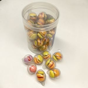 Vente en gros <span class=keywords><strong>Mini</strong></span> Gummies Sweet Macaron <span class=keywords><strong>Hamburger</strong></span> Jelly Soft Gummy Candy Fruité Aromatisé Emballé en Coquille de boule pour les fabricants - Product Image 5