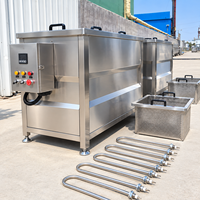 Friteuse semi-automatique professionnelle en acier inoxydable pour frites, poulet frit et anneaux d'oignon